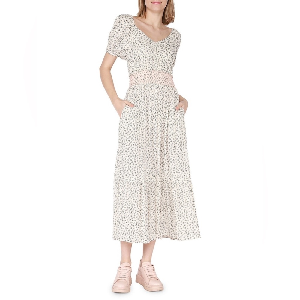 NWT- Dex Smocked Waist Tiered Maxi Dress